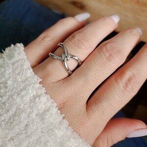 Sterling Silver Ring, Knot Ring, Statement Ring, 925 Stamped, high polished,